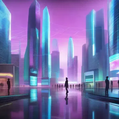 In the futuristic city, the impalpable holograms were used to create lifelike virtual environments.