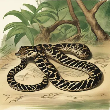 In the novel 'The Jungle Book' by Rudyard Kipling, a puff adder is mentioned as one of the snakes encountered by Mowgli.