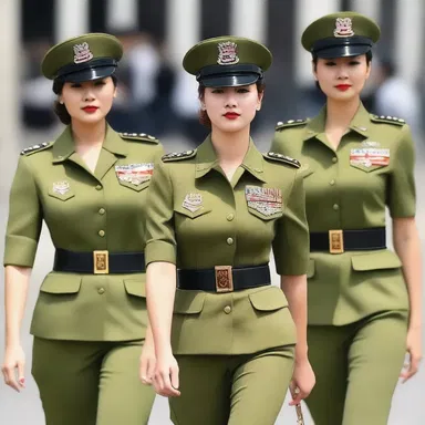 The fashion-forward soldiers showcased their stylish uniforms during their terminal leave, setting new trends for military-inspired attire.