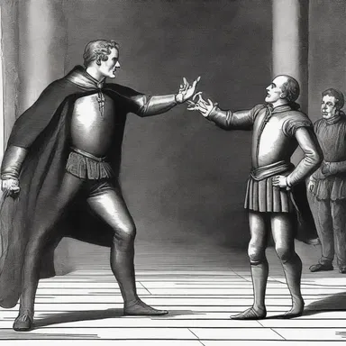 In Shakespeare's play, Hamlet exclaims 'boo' during the performance of The Murder of Gonzago to express his disapproval towards King Claudius.