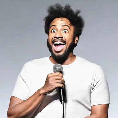 The stand-up comedian embraced the playful atmosphere and encouraged the audience to boo when he pretended to forget his punchline.