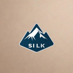 Design a sporty and dynamic logo featuring the word 'silk' integrated with an element of mountain motif.