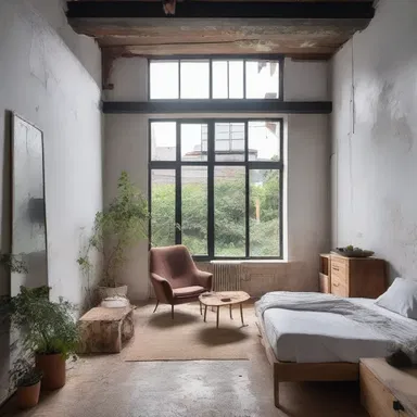 The dilapidated building was transformed into a beautiful home, as the architects merged squalidly rundown elements with modern design.