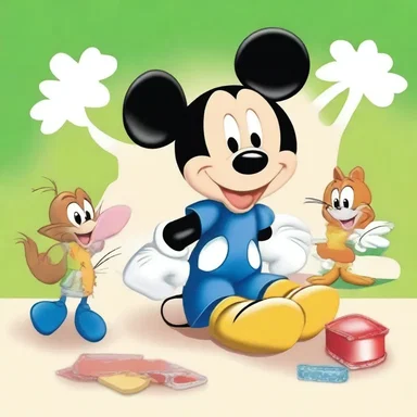 Children love to watch cartoons like Mickey Mouse and Tom and Jerry.