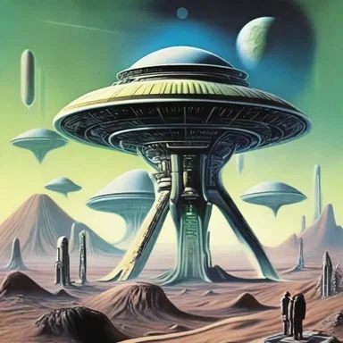 The science fiction novel explored various futuristic technologies and alien civilizations.