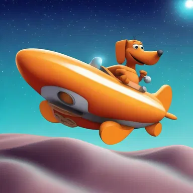 In the science fiction movie, a weenie-powered spaceship embarks on an intergalactic journey.