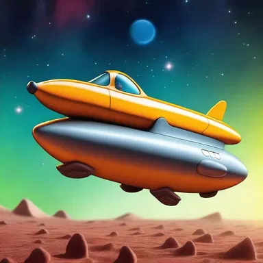 In the science fiction movie, a weenie-powered spaceship embarks on an intergalactic journey.