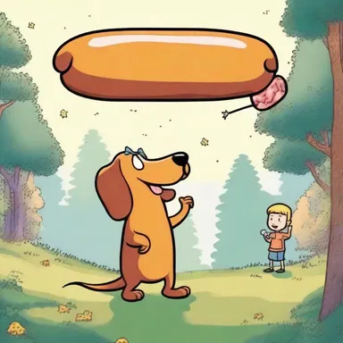 In the fantasy novel, the main character encounters a magical weenie that grants wishes.