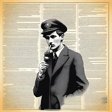 In the novel, the protagonist sends a secret message through telegraphy, unraveling a whole conspiracy.