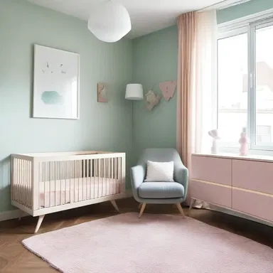 The nursery was carefully designed with the primigravida's personal style in mind, featuring a modern crib and pastel color scheme.
