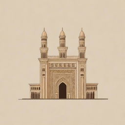 Design a logo incorporating a letter 'H' shaped as the iconic Yemeni 'Dar Al-Hajar' building.