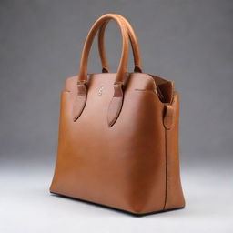 A leather bag with a sleek, modern, classy design, subtly accented with Igbo cultural elements