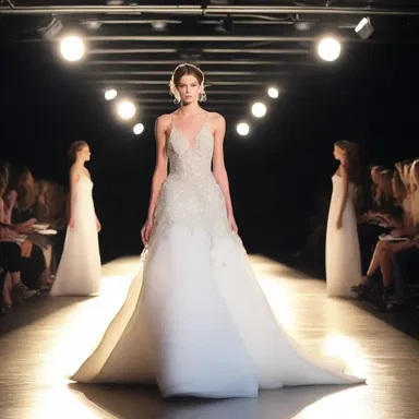She walked down the runway in a fluster, unsure if her dress would hold up under the bright lights.