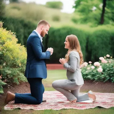As he got down on one knee and nervously stumbled over his words, he flustered with excitement while proposing to his long-time girlfriend.