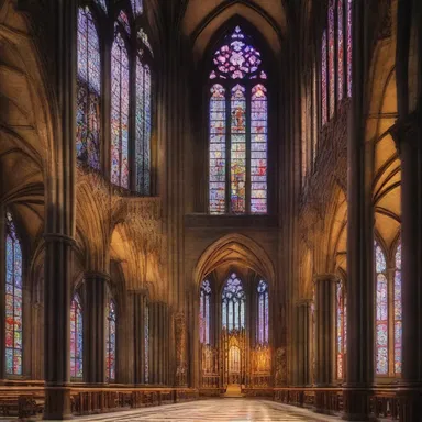The grandeur of the Gothic cathedral's towering spires and intricately designed stained glass windows never failed to fluster visitors with awe.
