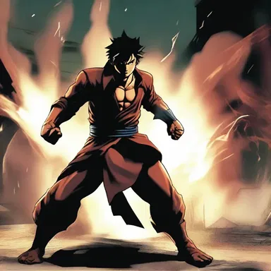 In the intense battle scene, the protagonist's powerful enemy unleashed a series of relentless attacks that flustered him, causing his fighting skills to falter momentarily.