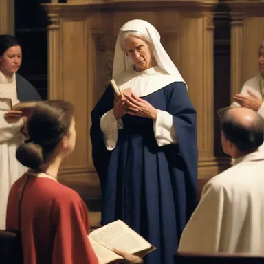 During the sermon, Mary became flustered when she realized she had forgotten her Bible at home.