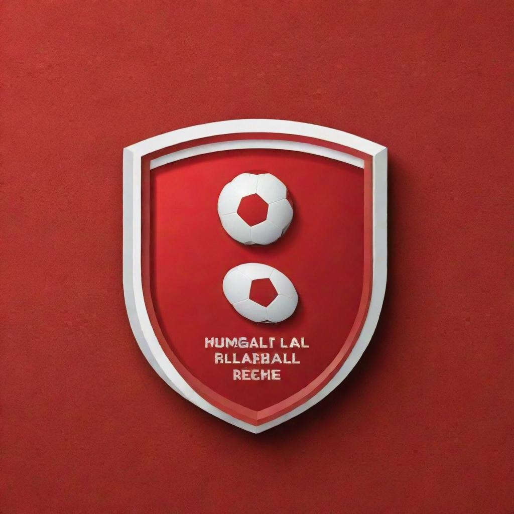 Design a logo on a red wall for a unique football club