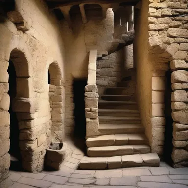 The narrow staircases in medieval castles made it difficult for dyspneic individuals to move around.