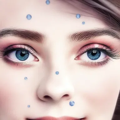 In the romantic novel, the protagonist's eyes sparkled like twinkling sapphires when she fell in love.