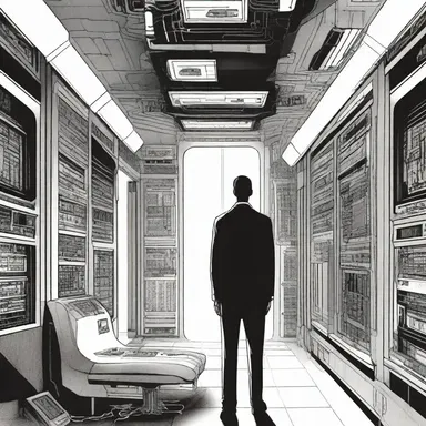 In the science fiction novel, the protagonist experiences uneasiness as they contend with the constant surveillance of futuristic technology.