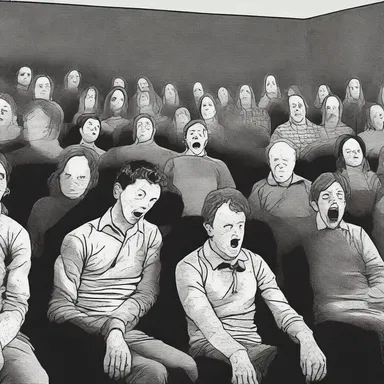 As the horror movie unfolded, a deep sense of uneasiness settled over the audience, making them squirm in their seats.