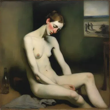 The painting depicted a figure with a subtle uneasiness, conveying the artist's mood at the time.