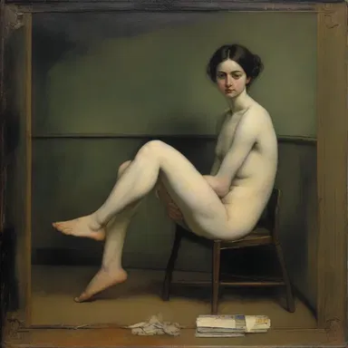 The painting depicted a figure with a subtle uneasiness, conveying the artist's mood at the time.