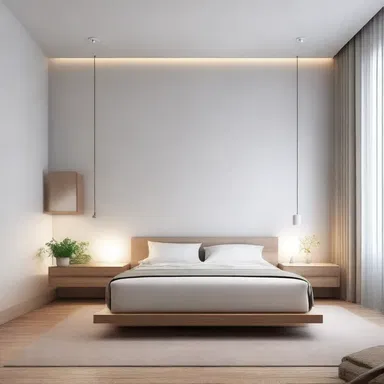 The minimalist design of the room created a sense of uneasiness due to its lack of warmth and comfort.