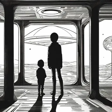 The protagonist felt an unsettling uneasiness as they entered the alien spaceship for the first time.