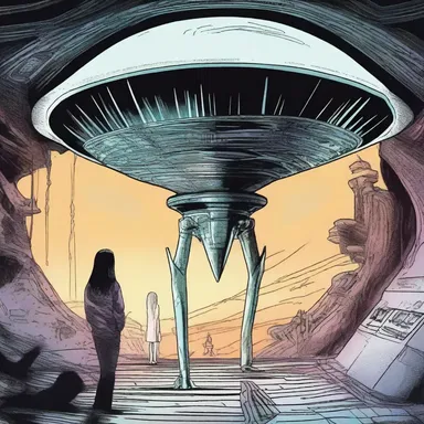 The protagonist felt an unsettling uneasiness as they entered the alien spaceship for the first time.