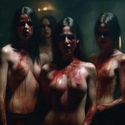 A high-quality digital art image captures a scene straight out of a horror movie