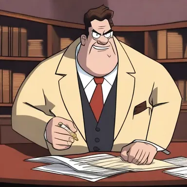 In the animated series, the antagonist finds a clever way to perform derogation of the law by exploiting a legal loophole.