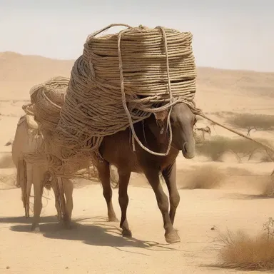 Traders in ancient civilizations used munj ropes to transport goods across vast distances.