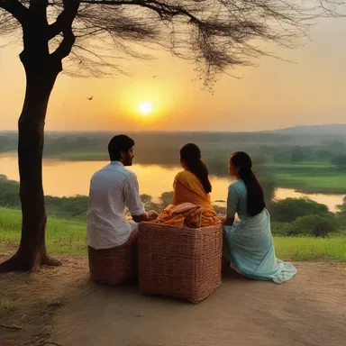 The movie showcased a beautiful scene where characters sat on Munj baskets and enjoyed a breathtaking sunset.