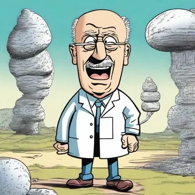 The scientist in the comic strip accidentally created a monoploid organism, leading to a series of hilarious and unexpected adventures.