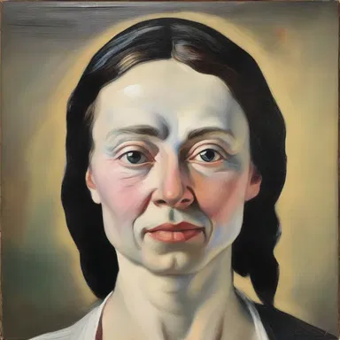 The artist skillfully depicted a cross-eyed subject in their painting.