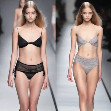 The cross-eyed model confidently strutted down the runway, captivating the audience with their unconventional beauty.