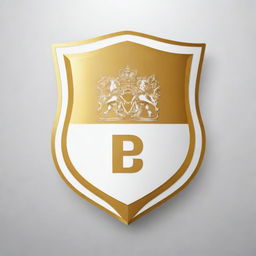 Design a golden and white football club shield logo.