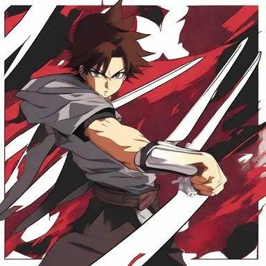 The protagonist in the anime was an armed warrior with incredible fighting skills.
