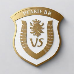 A golden and white football club crest shield design