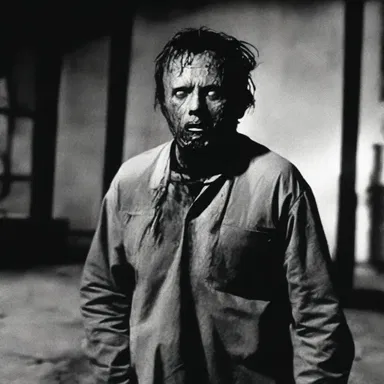 The horror movie featured an armed serial killer who stalked innocent victims in the dark.