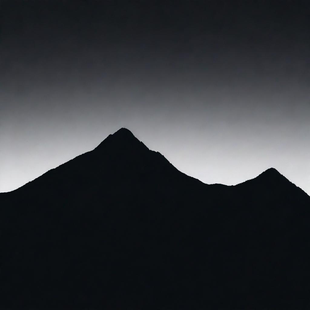 Silhouette of a mountain, stylized as a piece of abstract art