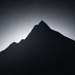 Silhouette of a mountain, stylized as a piece of abstract art