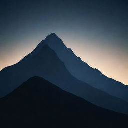 Silhouette of a mountain, stylized as a piece of abstract art