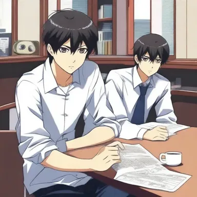 The blate protagonist of the anime series often hides in the background and avoids drawing attention to himself.