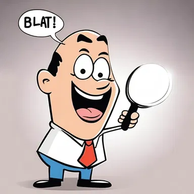 The blate cartoon character always blushes and stutters when put in the spotlight.
