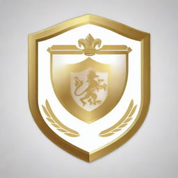 Design a gold and white football club crest shield.