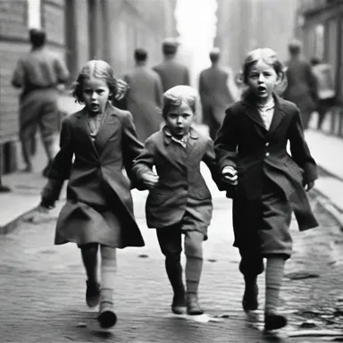 During World War II, terrified children blated for their parents in the midst of bombing raids.
