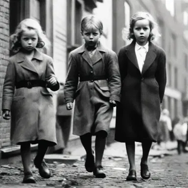 During World War II, terrified children blated for their parents in the midst of bombing raids.